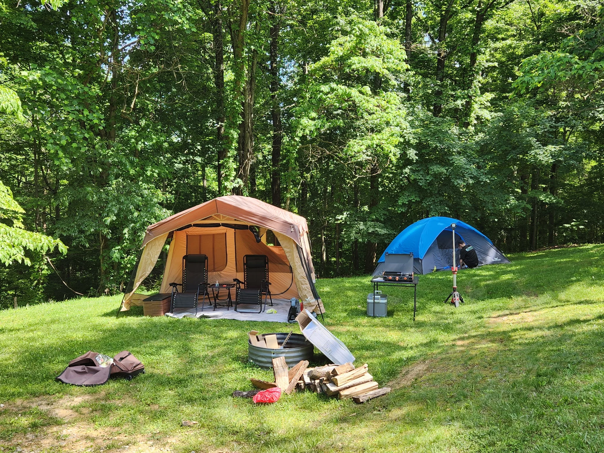 Hocking Hills campground near Old Man’s Cave